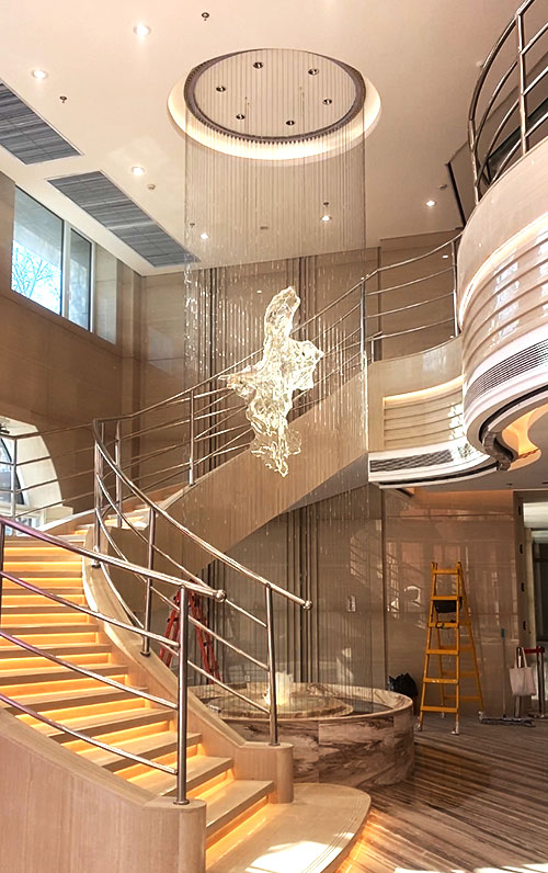 北京寧夏大廈拉線水簾 趵突涌泉工程